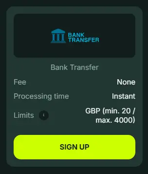 Bank Transfer Deposit