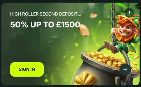 High Roller Second Deposit Bonus